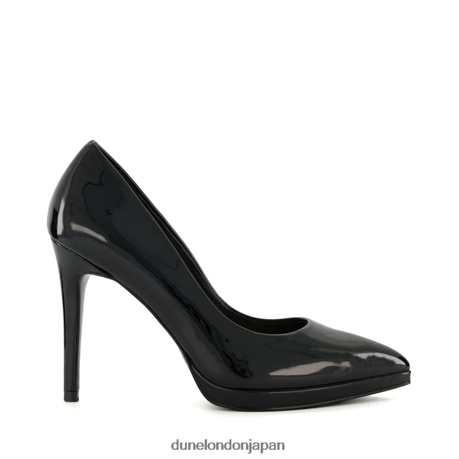 ベクスリー 先のとがったコートシューズ 黒 女性 Dune London 4JB82R87