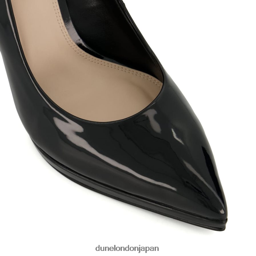 ベクスリー 先のとがったコートシューズ 黒 女性 Dune London 4JB82R87