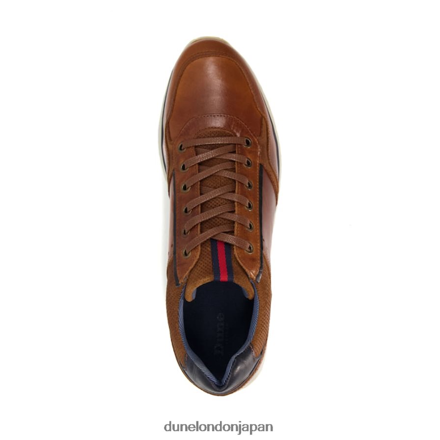 タインキャッスル ストライプタブスニーカー 黄褐色 男性 Dune London 4JB82R889