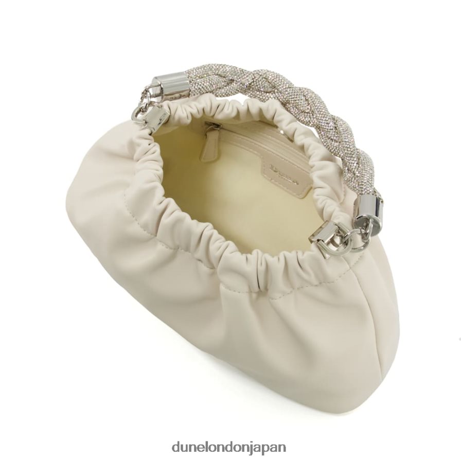 大当たり ディアマンテ ディテール クラッチバッグ 生成り 女性 Dune London 4JB82R88