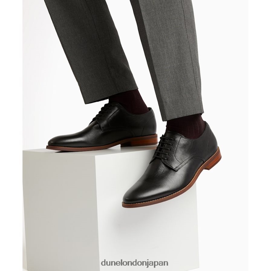 サフォーク レザースマートギブソンシューズ 黒 男性 Dune London 4JB82R891
