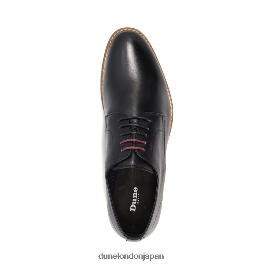 サフォーク レザースマートギブソンシューズ 黒 男性 Dune London 4JB82R891