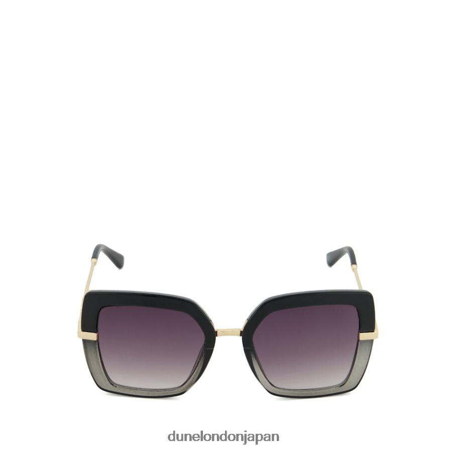 ジンジャー ツートンカラーのオーバーサイズサングラス 黒 女性 Dune London 4JB82R97