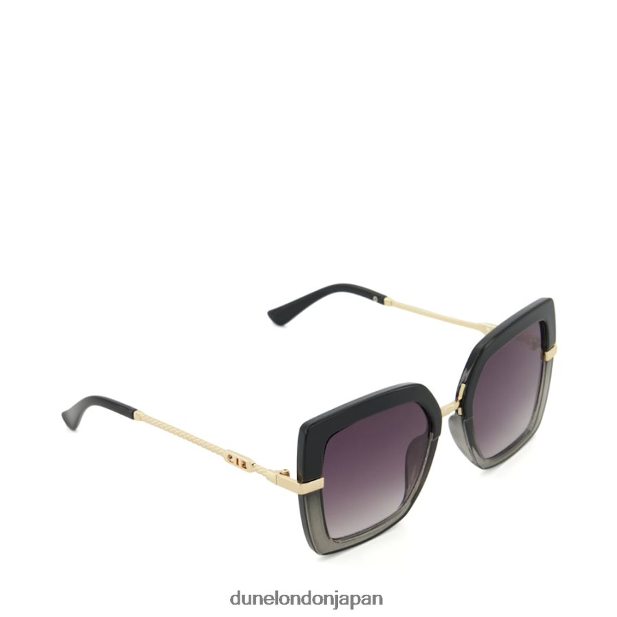 ジンジャー ツートンカラーのオーバーサイズサングラス 黒 女性 Dune London 4JB82R97