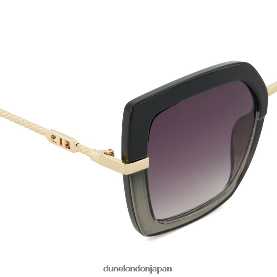 ジンジャー ツートンカラーのオーバーサイズサングラス 黒 女性 Dune London 4JB82R97
