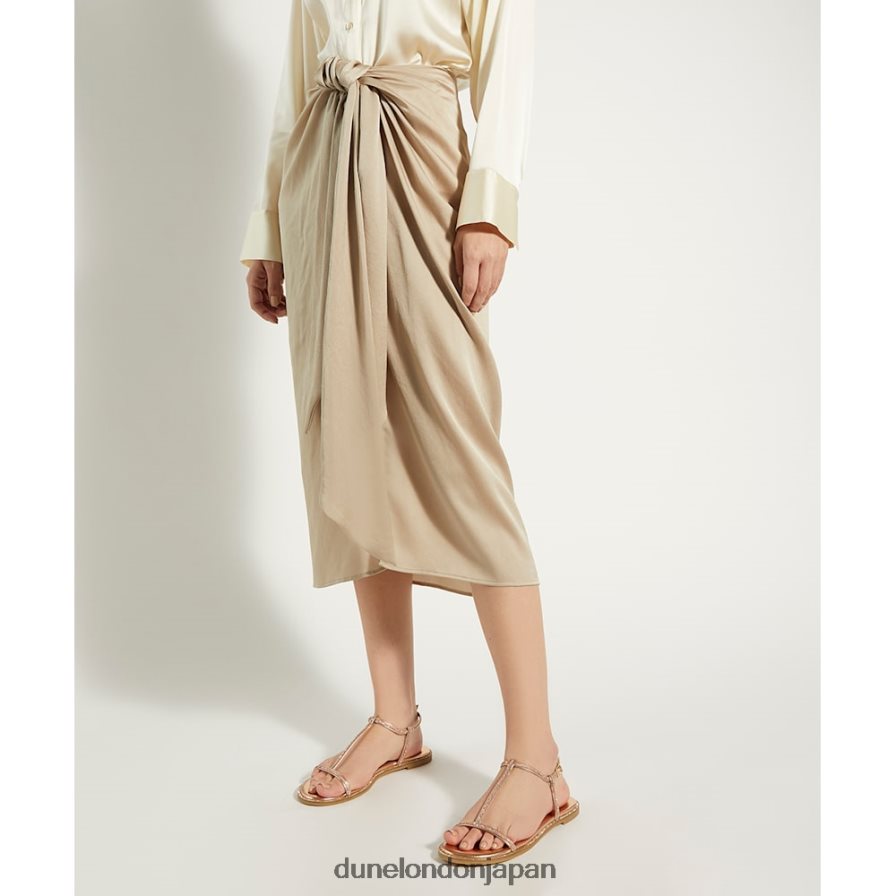 語る ディアマンテ フラット Tバー サンダル ローズゴールド 女性 Dune London 4JB82R466