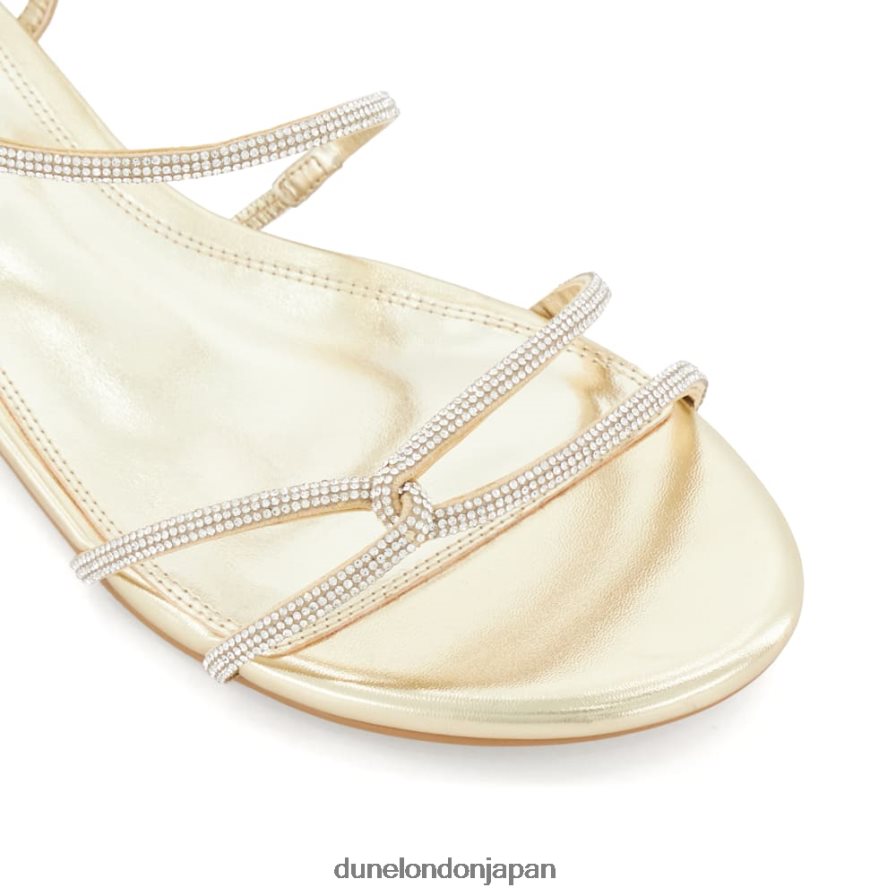 毎晩 ワイドフィット ディアマンテ T バー サンダル シャンパン 女性 Dune London 4JB82R48